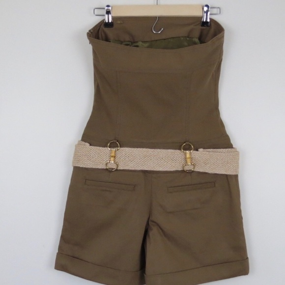 Safari Khaki Strapless Romper - Picture 3 of 8
